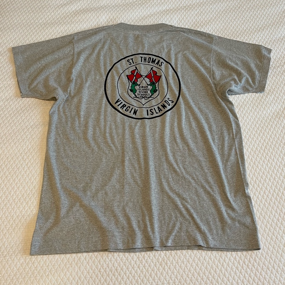 Vintage St. Thomas Virgin Islands Diving Schools Tee Shirt